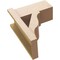 Ekena Millwork 8-in W x 16-in D x 20-in H Funston Block Rough Cedar Woodgrain TimberThane Outlooker, Primed Tan OUTUR080X16X20FST44RCPR - alternate 5